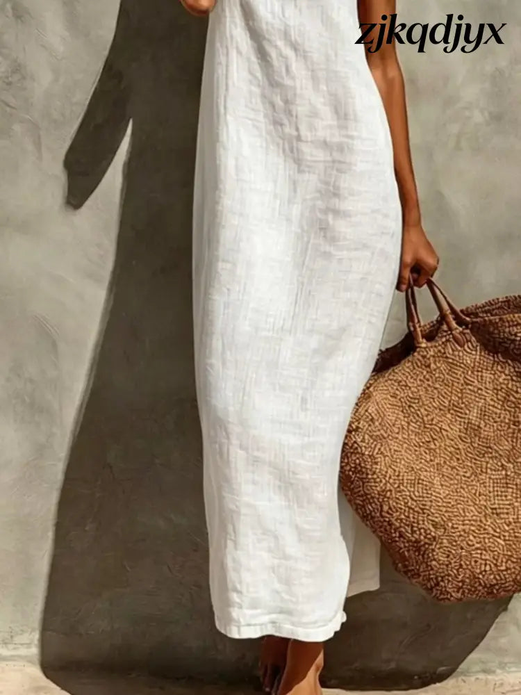 Linen Casual Maxi Dress