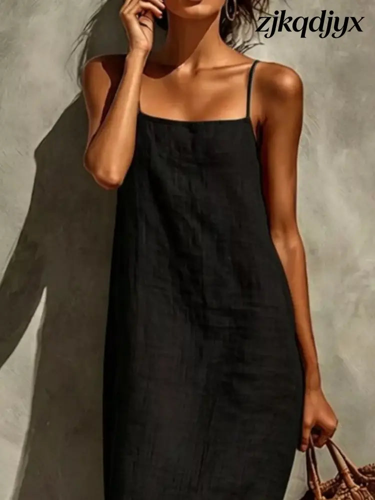 Linen Casual Maxi Dress