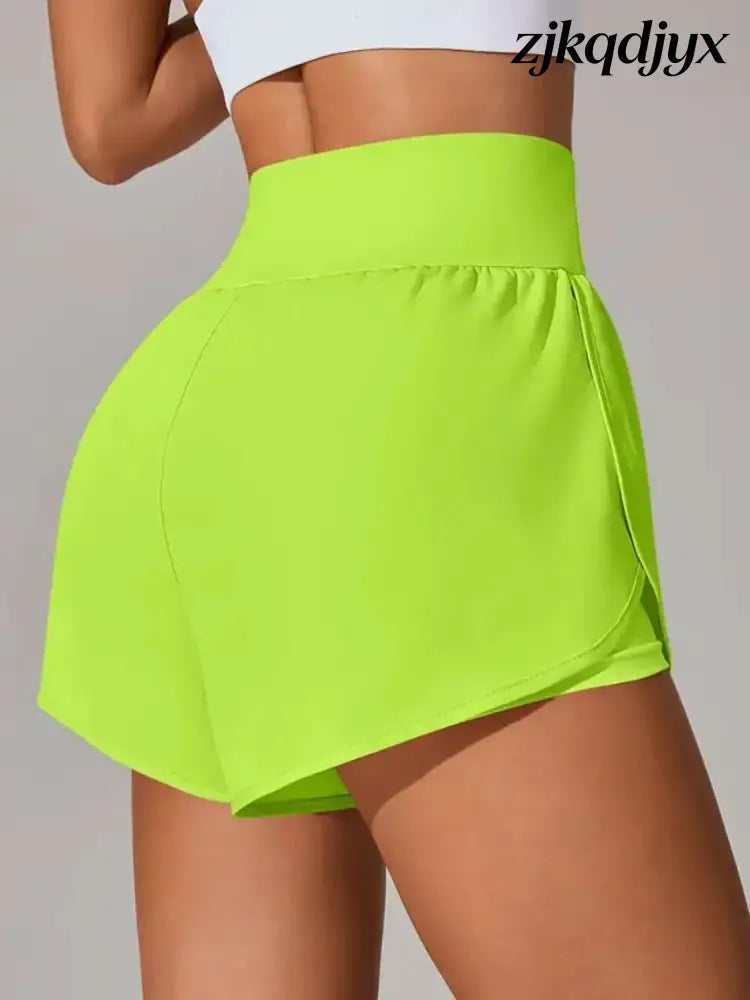 Pocketed High Waist Active Shorts