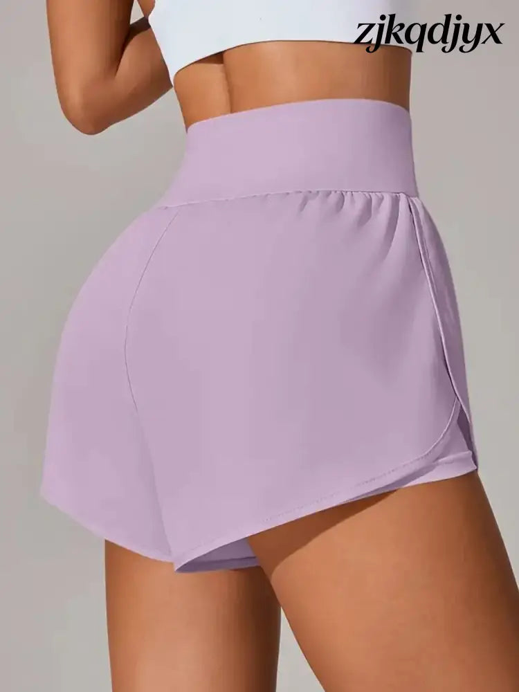 Pocketed High Waist Active Shorts