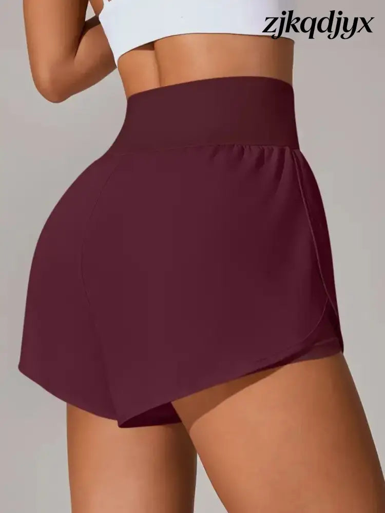 Pocketed High Waist Active Shorts
