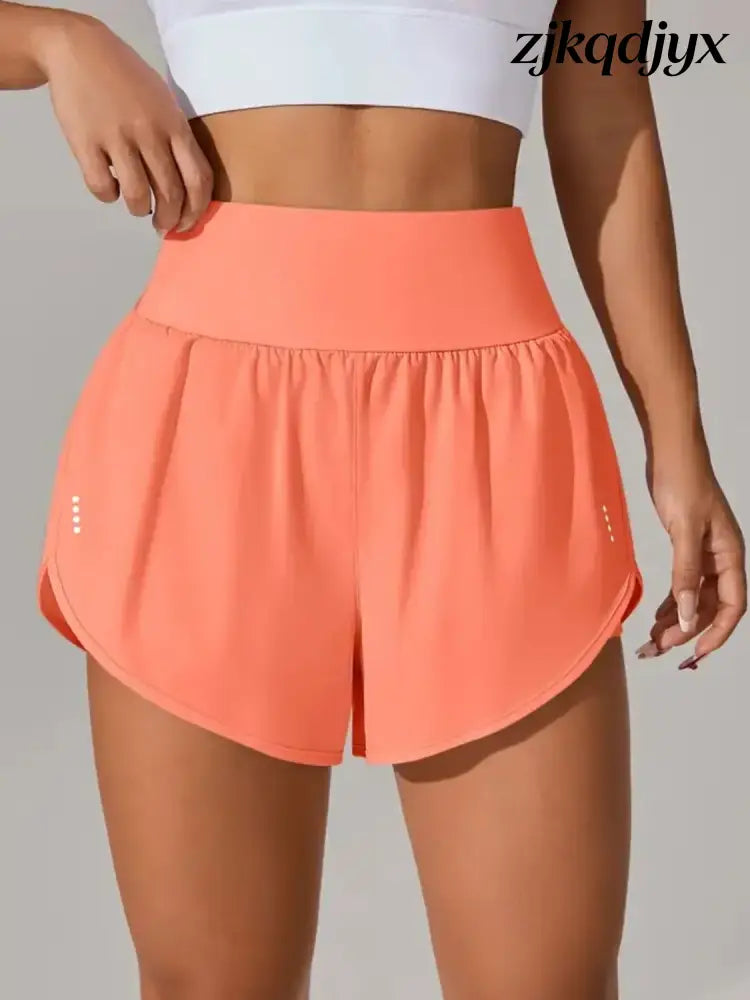 Pocketed High Waist Active Shorts