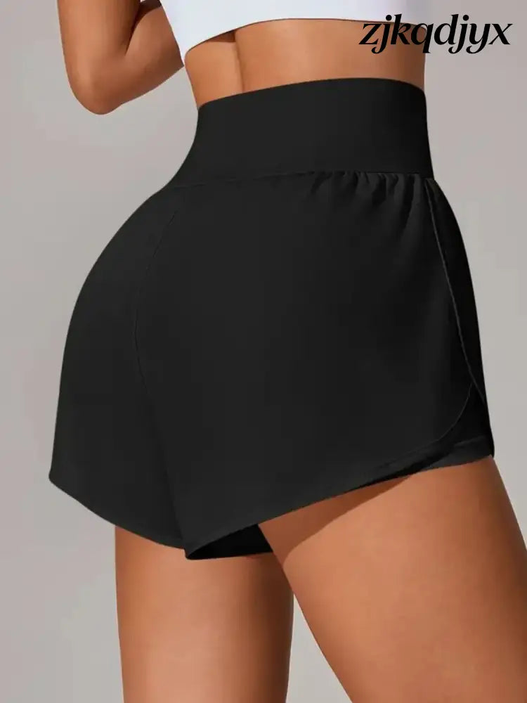 Pocketed High Waist Active Shorts