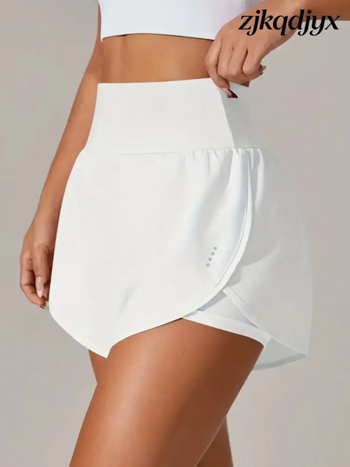 Pocketed High Waist Active Shorts