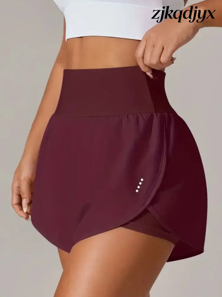 Pocketed High Waist Active Shorts