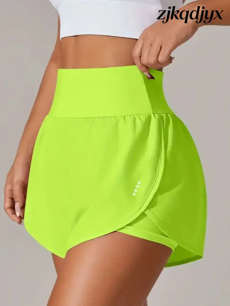 Pocketed High Waist Active Shorts