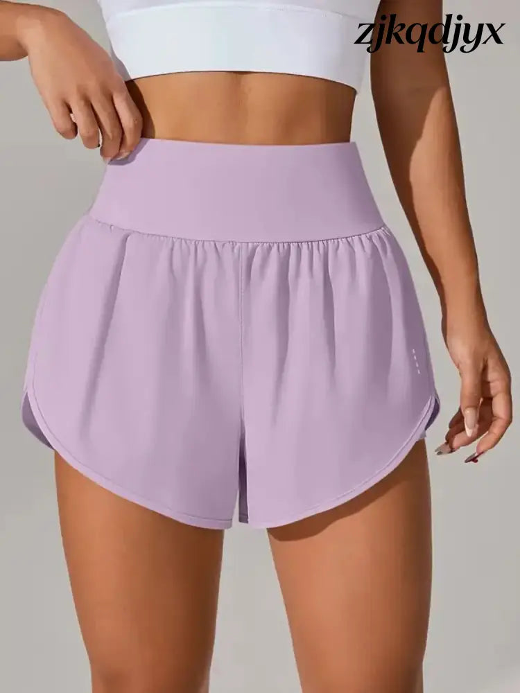 Pocketed High Waist Active Shorts