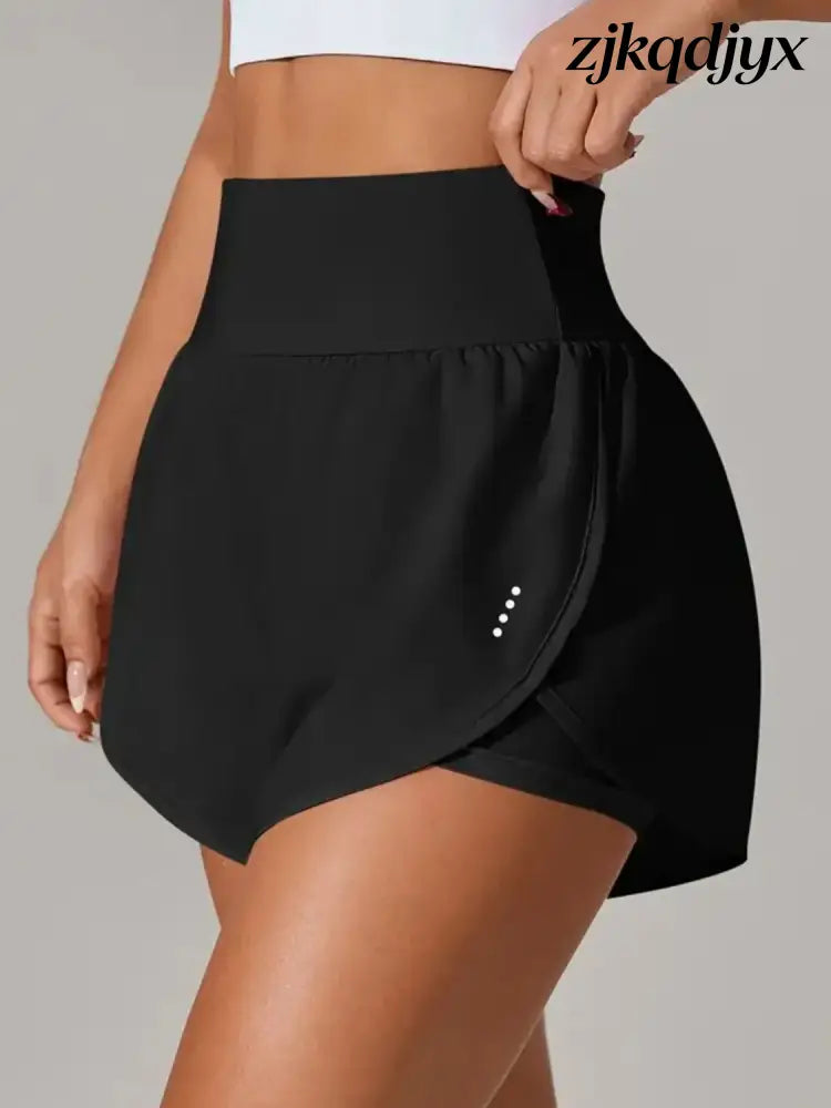 Pocketed High Waist Active Shorts