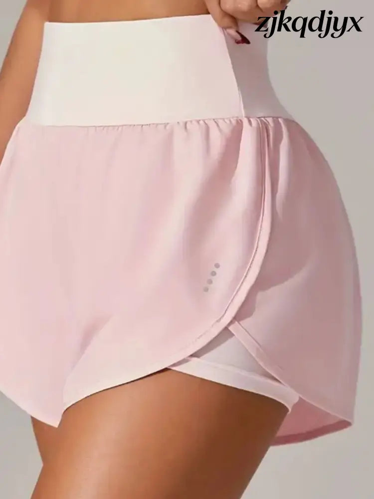 Pocketed High Waist Active Shorts