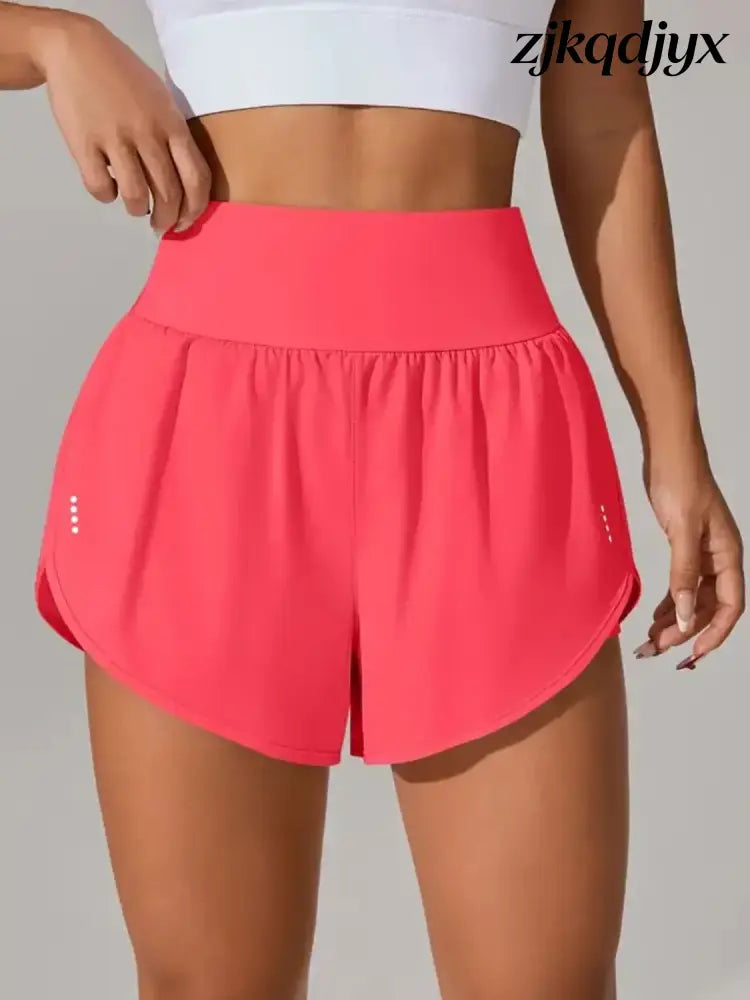 Pocketed High Waist Active Shorts