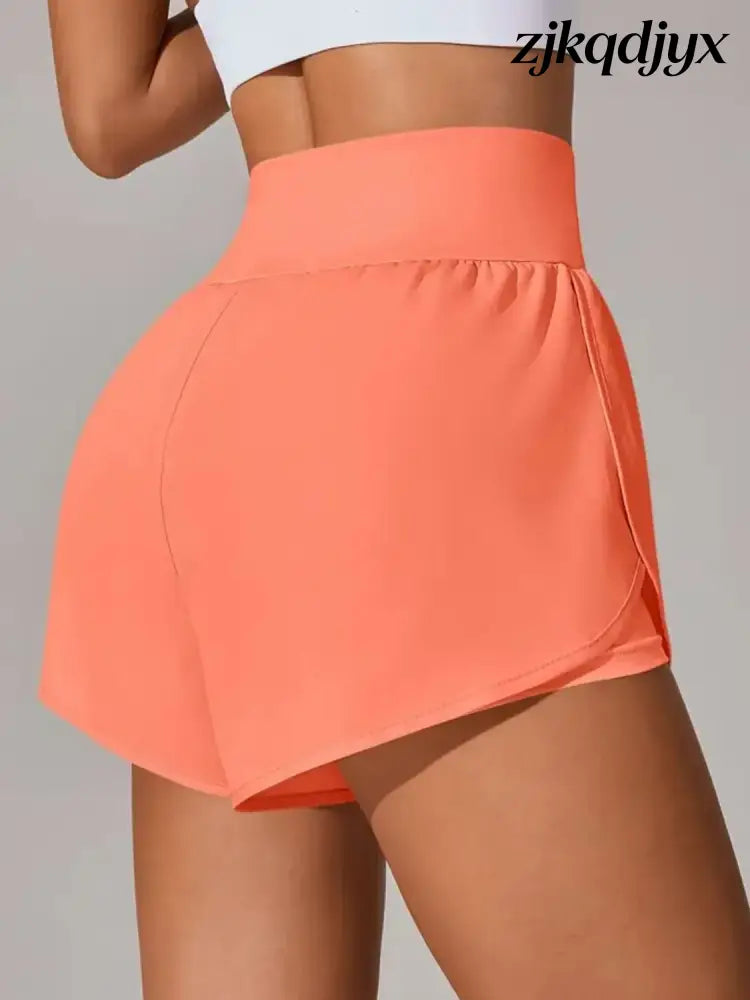 Pocketed High Waist Active Shorts