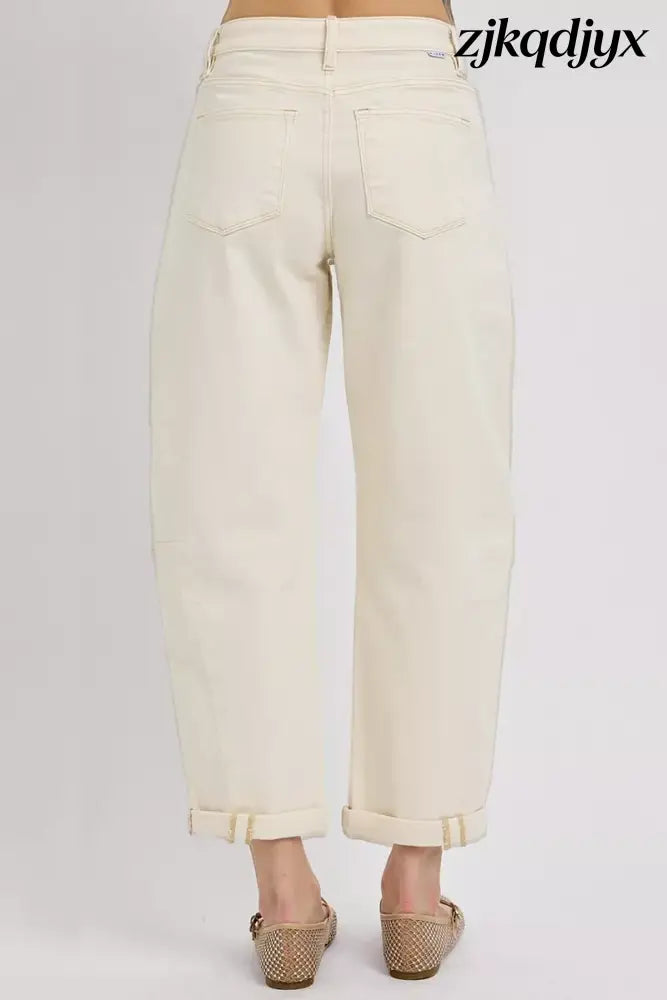 RISEN Barrel Cuffed Jeans