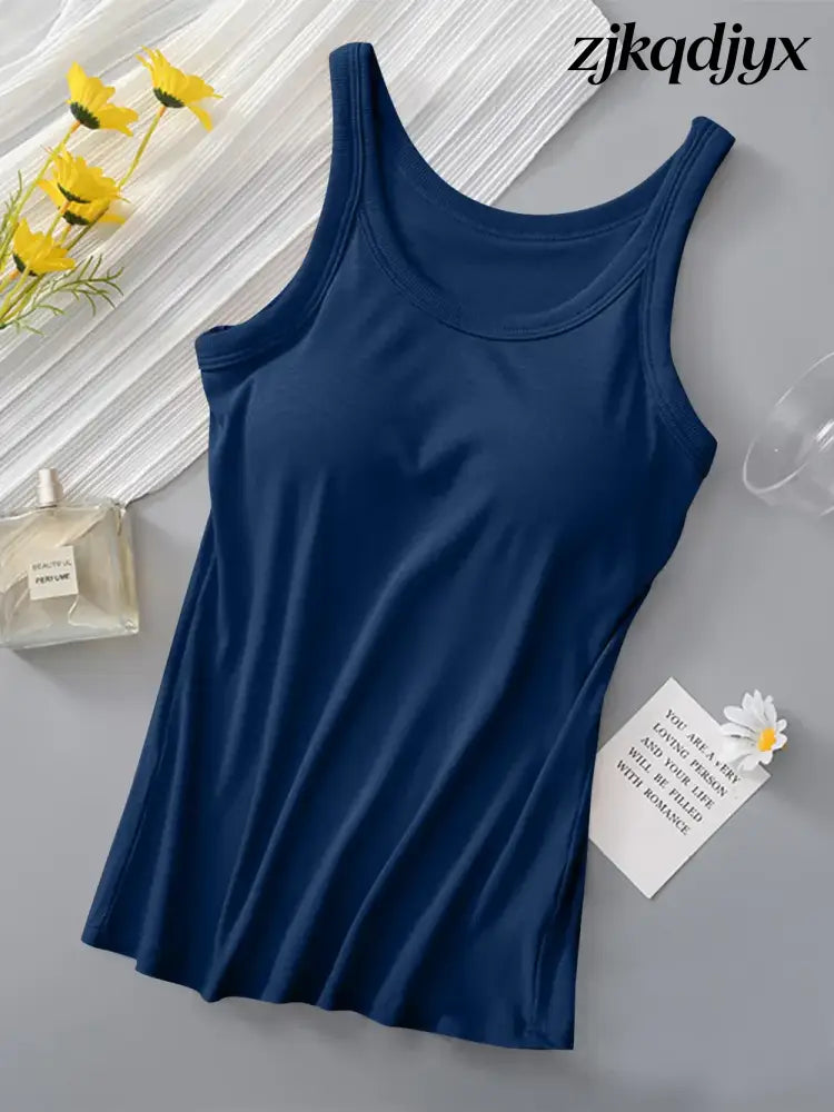 The Everyday Tank with Bra - Dark Blue / S