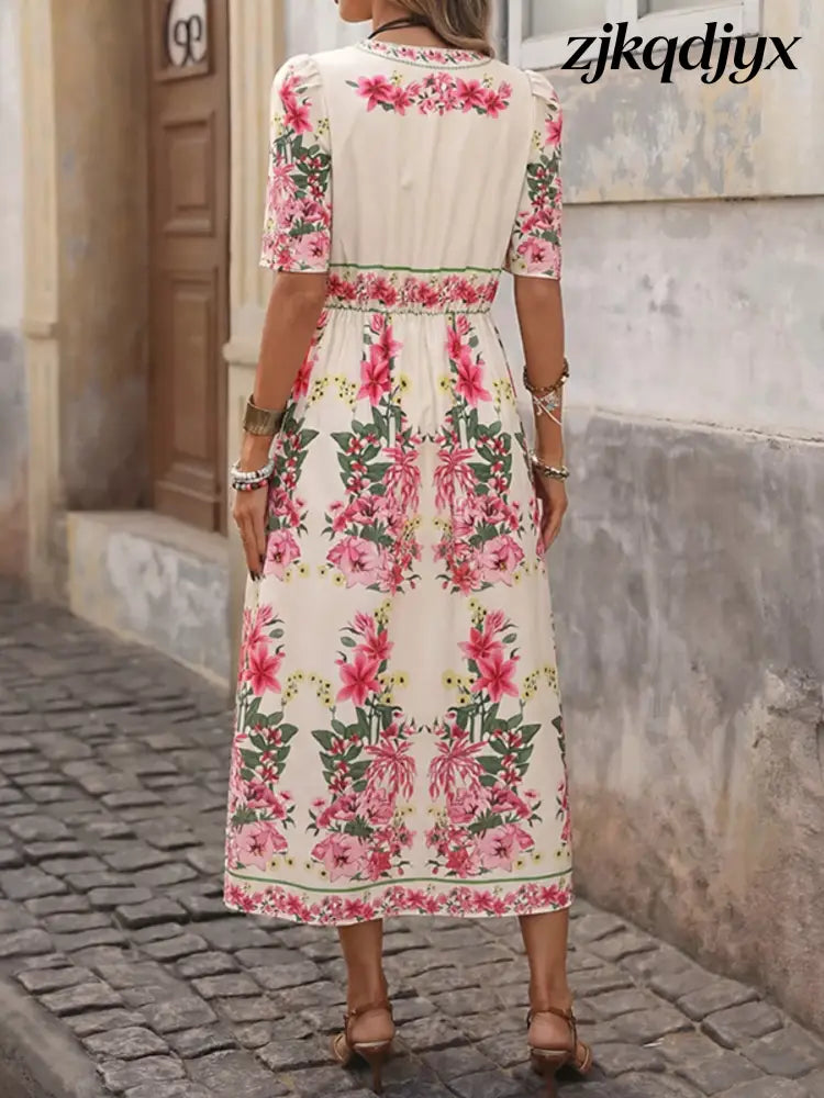 The Magnolia V-Neck Midi Dress
