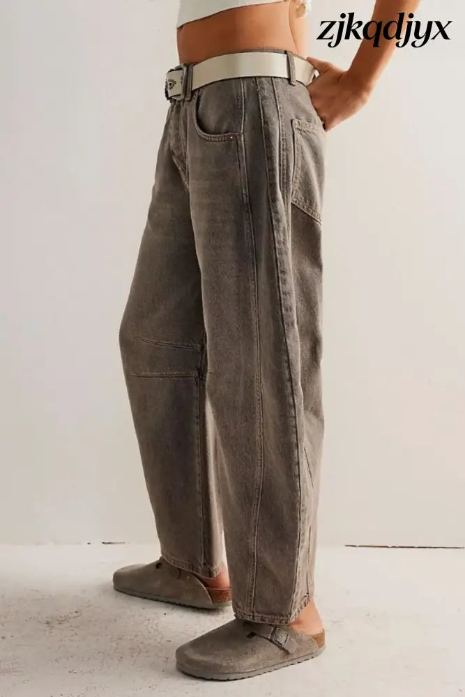 Wide Leg Barrel Jeans
