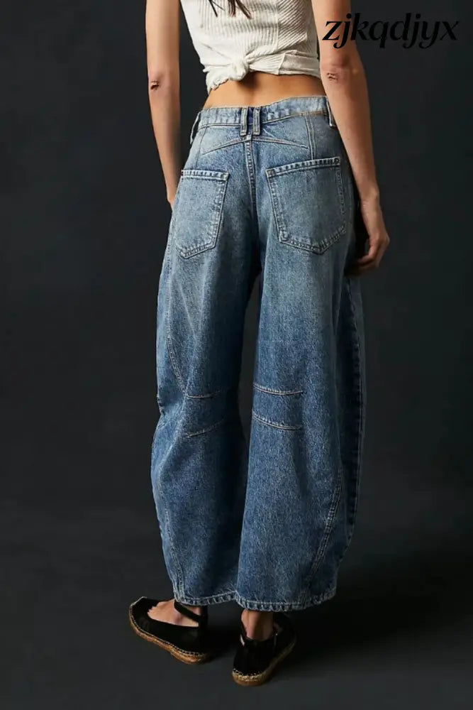 Wide Leg Barrel Jeans