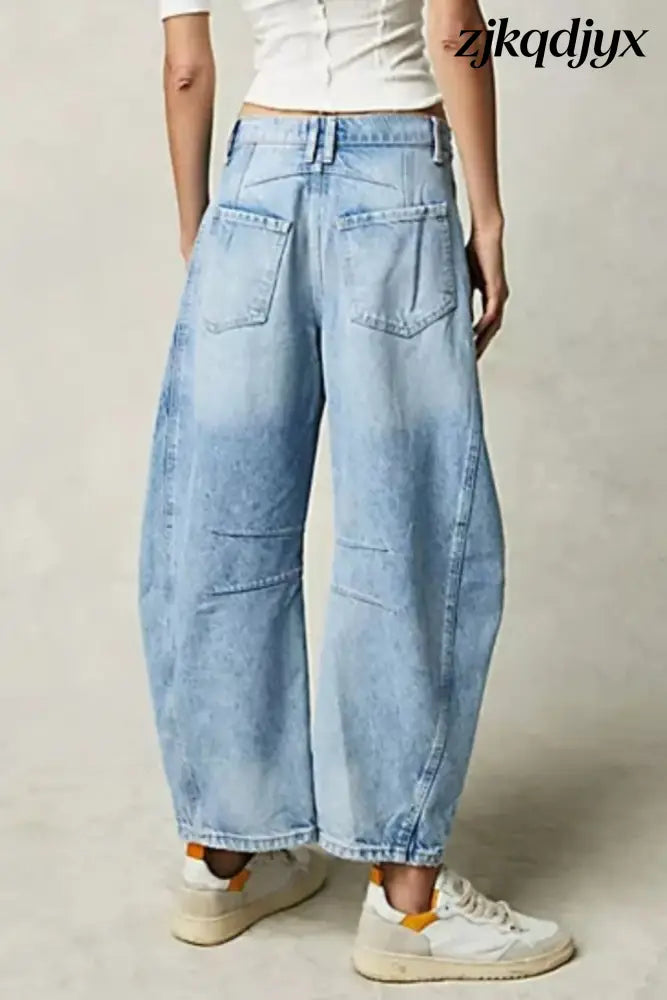 Wide Leg Barrel Jeans