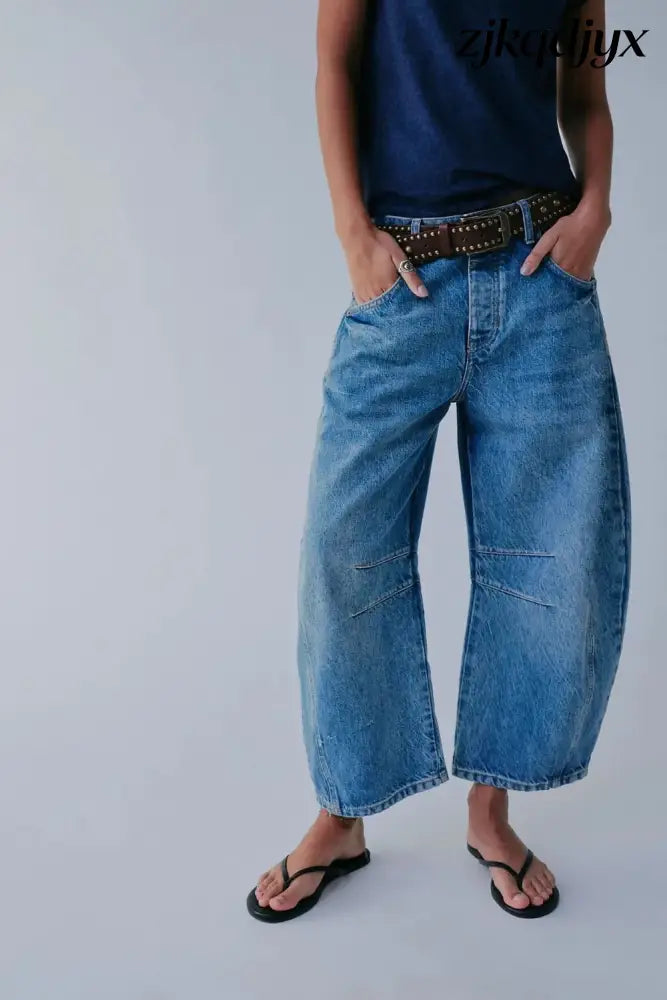 Wide Leg Barrel Jeans