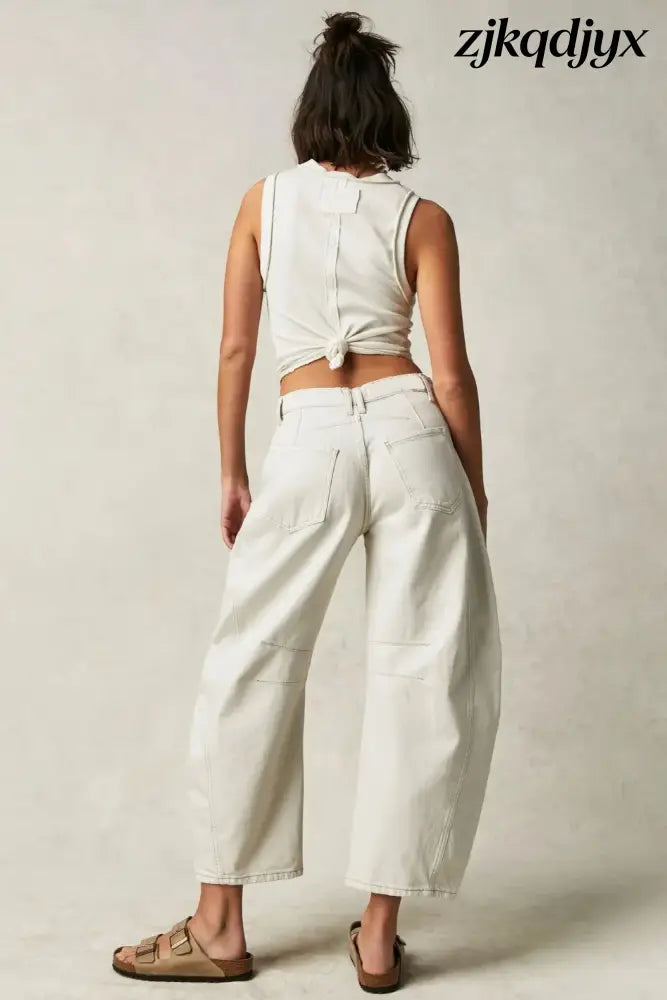 Wide Leg Barrel Jeans