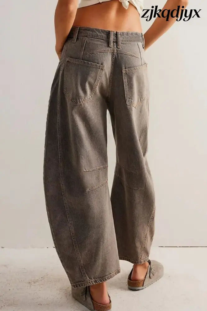 Wide Leg Barrel Jeans