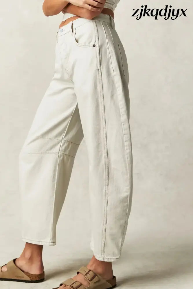 Wide Leg Barrel Jeans