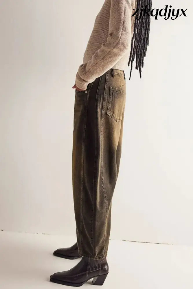 Wide Leg Barrel Jeans