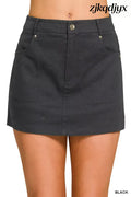 Zenana Mini Skirt - BLACK / S